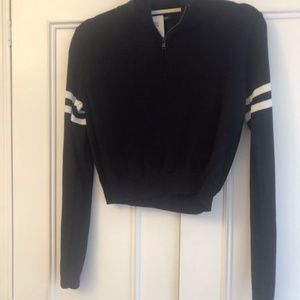 NWT Brandy Melville Navy 1/4 Zip Sweater